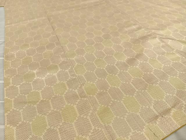 平和屋着物●上質な紬　亀甲文　正絹　逸品　AAAY6623zg
