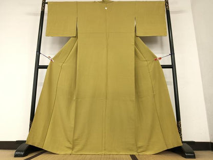 平和屋着物●上質な色無地 路考茶色 正絹 逸品 AAAY6639zg