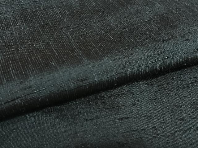 平和屋着物●男性 紬 アンサンブル 色無地 濃藍色 正絹 逸品 AAAY6645zg