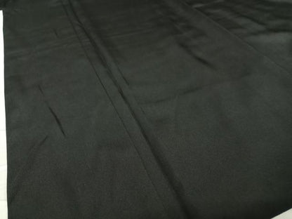 平和屋着物●男性 黒紋付 羽織・長襦袢(袷)セット 正絹 逸品 AAAY6649zg