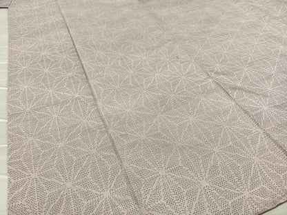 平和屋着物●結城紬　麻の葉文様　正絹　逸品　AAAY6657zg