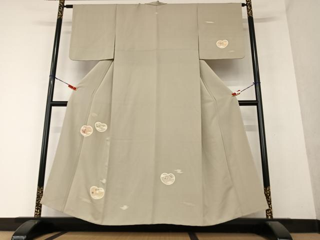 平和屋着物●訪問着 友禅 地紙草花文 金彩 正絹 逸品 AAAY6659zg