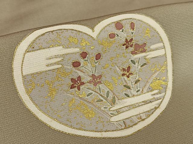 平和屋着物●訪問着 友禅 地紙草花文 金彩 正絹 逸品 AAAY6659zg