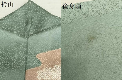 平和屋着物●訪問着 駒刺繍 絞り 草花文 暈し染め 金彩 正絹 逸品 AAAY6676zg