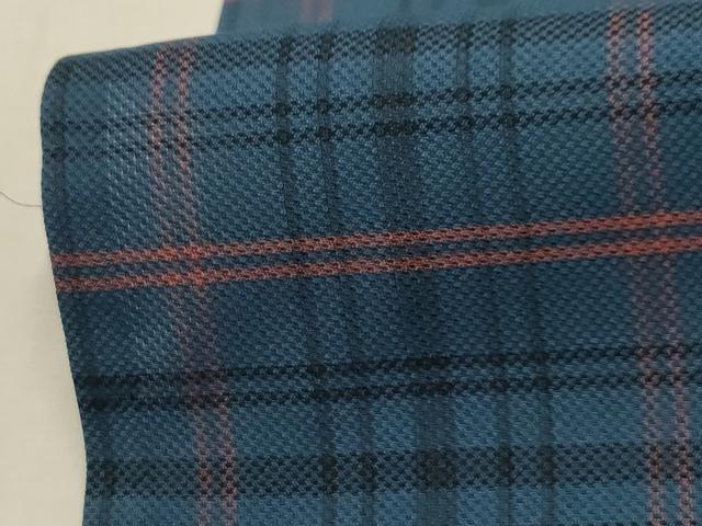 平和屋着物▽上質な紬 単衣 八丈織 市松綾織 格子 正絹 逸品 AAAY6973sx
