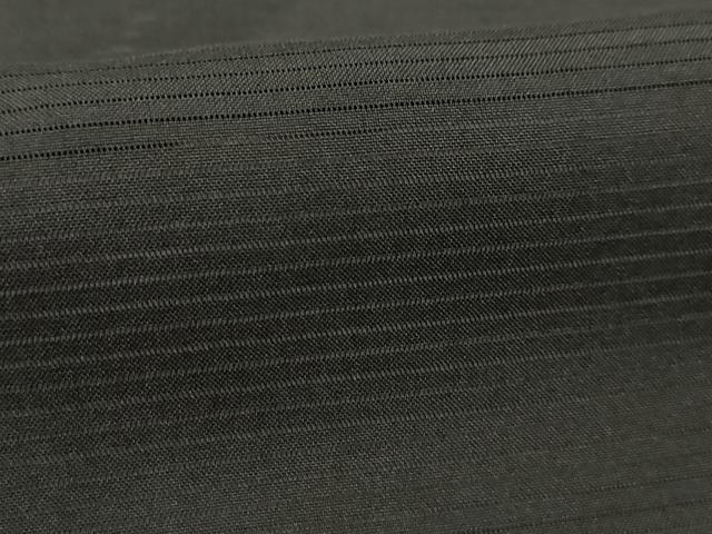 平和屋着物＊夏物　男性　黒紋付　羽織セット　暗黒色　正絹　逸品　AAAY6999sx