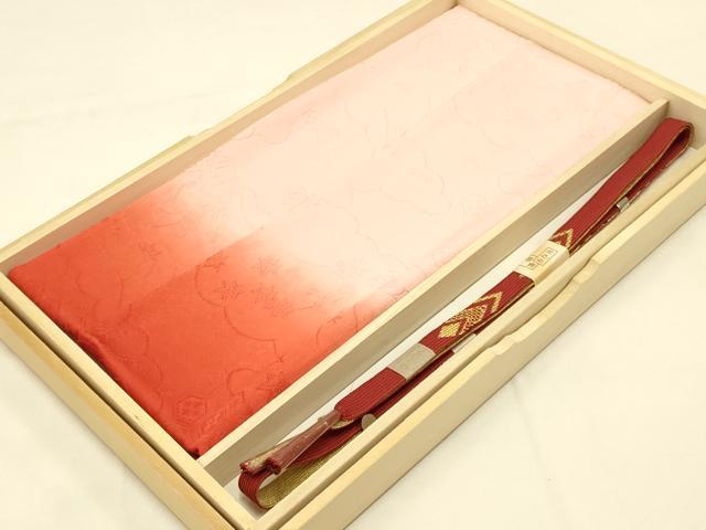 平和屋着物●和装小物　帯締め・帯揚げセット　高麗組 綾出し　雲取り草花地紋　暈し染め　金糸　逸品　未使用　AAAY7094ay