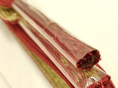 平和屋着物●和装小物　帯締め・帯揚げセット　高麗組 綾出し　雲取り草花地紋　暈し染め　金糸　逸品　未使用　AAAY7094ay