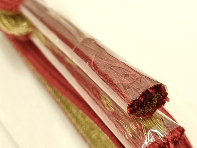 平和屋着物●和装小物　帯締め・帯揚げセット　高麗組 綾出し　雲取り草花地紋　暈し染め　金糸　逸品　未使用　AAAY7094ay