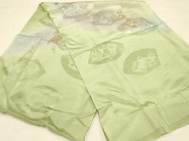 平和屋着物●和装小物　帯締め・帯揚げセット　草花文　暈し染め　金糸　金彩　正絹　逸品　未使用　AAAY7096ay