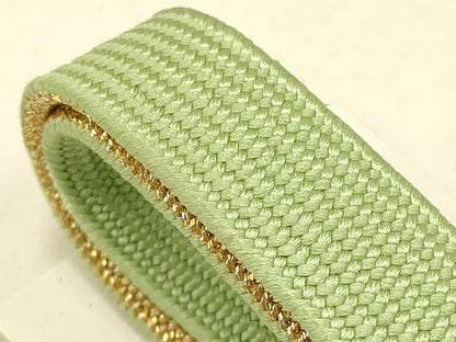 平和屋着物●和装小物　帯締め・帯揚げセット　草花文　暈し染め　金糸　金彩　正絹　逸品　未使用　AAAY7096ay