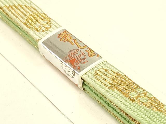 平和屋着物●和装小物　帯締め・帯揚げセット　草花文　暈し染め　金糸　金彩　正絹　逸品　未使用　AAAY7096ay