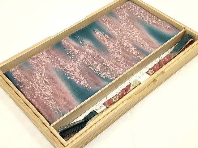 平和屋着物●和装小物 帯締め・帯揚げセット 高麗組 綾出し 霞文 暈し染め 金銀糸 正絹 逸品 未使用 AAAY7099ay
