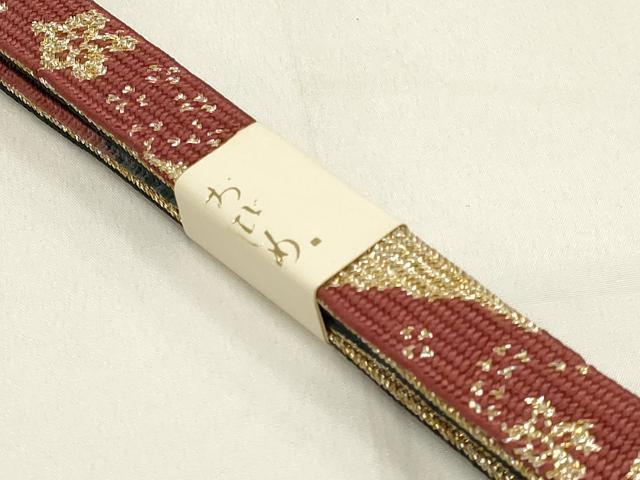 平和屋着物●和装小物 帯締め・帯揚げセット 高麗組 綾出し 霞文 暈し染め 金銀糸 正絹 逸品 未使用 AAAY7099ay
