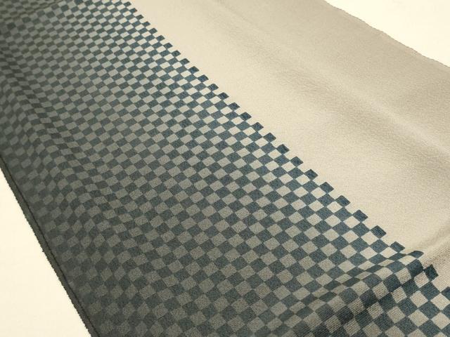 平和屋着物●和装小物　帯締め・帯揚げセット　市松模様　暈し染め　正絹　逸品　未使用　AAAY7104ay
