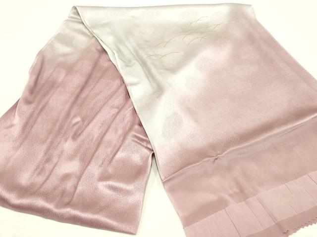 平和屋着物●和装小物　帯締め・帯揚げセット　芝文　暈し染め　金糸　金銀彩　正絹　逸品　未使用　AAAY7110ay