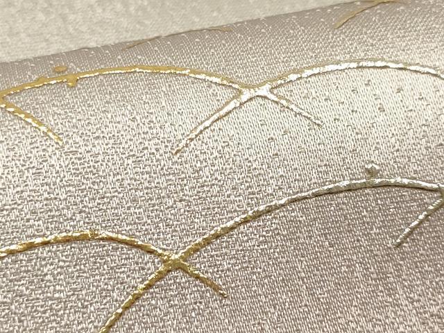 平和屋着物●和装小物　帯締め・帯揚げセット　芝文　暈し染め　金糸　金銀彩　正絹　逸品　未使用　AAAY7110ay