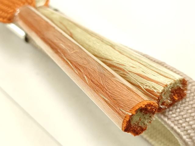 平和屋着物●和装小物　帯締め・帯揚げセット　高麗組　雪輪草花文　暈し染め　金糸　金彩　逸品　未使用　AAAY7116ay