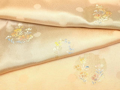平和屋着物●和装小物　帯締め・帯揚げセット　高麗組　雪輪草花文　暈し染め　金糸　金彩　逸品　未使用　AAAY7116ay