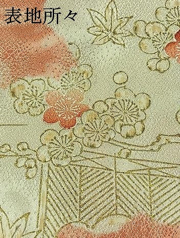 平和屋着物▽上質な小紋 単衣 雲取り風景花文 金彩 正絹 逸品 AAAY7241jh
