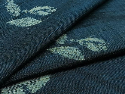 平和屋着物▽上質な紬　単衣　草花文　正絹　逸品　AAAY7246jh