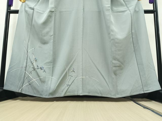 平和屋着物▽訪問着 単衣 手描き 枝花文 正絹 逸品 AAAY7248jh