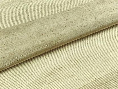 平和屋着物▽上質な紬 単衣 横段文 正絹 逸品 AAAY7252jh