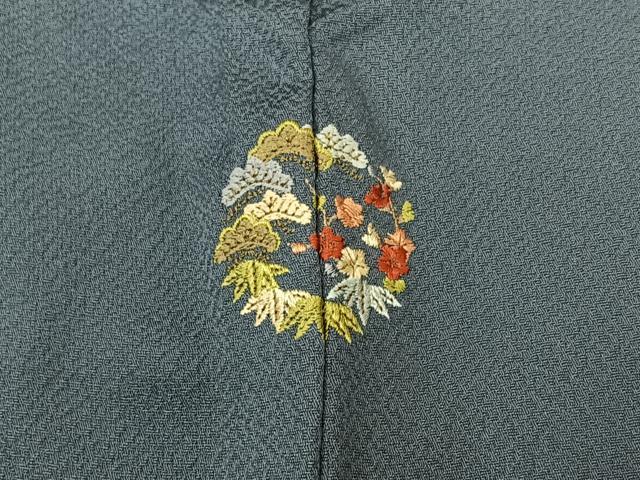 平和屋着物▽豪華色留袖 単衣 総刺繍 鳥獣花文 金糸 正絹 逸品 AAAY7255jh