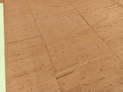 平和屋着物▽上質な紬 単衣 横段文 正絹 逸品 AAAY7256jh