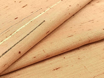 平和屋着物▽上質な紬 単衣 横段文 正絹 逸品 AAAY7256jh