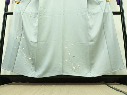 平和屋着物▽訪問着 単衣 草花文 正絹 逸品 AAAY7257jh