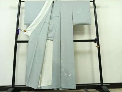 平和屋着物▽訪問着 単衣 草花文 正絹 逸品 AAAY7257jh