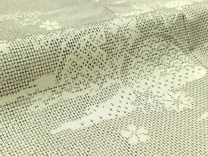 平和屋着物▽本場大島紬 白大島 単衣 籬花文 正絹 逸品 AAAY7258jh