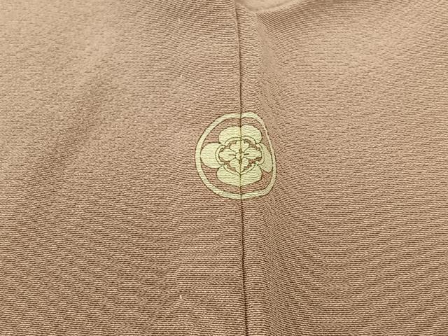 平和屋着物▽上質な色無地 単衣 薄柿色 正絹 逸品 AAAY7259jh