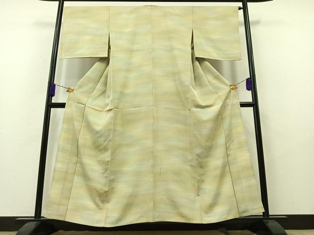 平和屋着物▽上質な小紋 単衣 霞文 暈し染め 正絹 逸品 AAAY7260jh