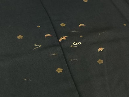 平和屋着物▽訪問着　単衣　刺繍　吹き寄せ文　金彩　正絹　逸品　AAAY7269jh
