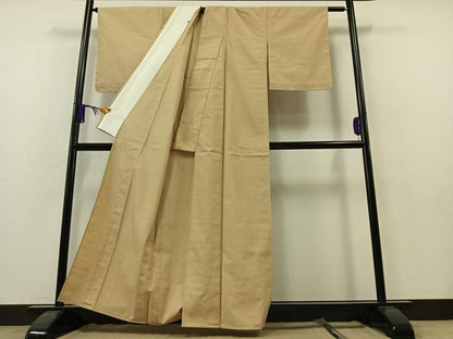 平和屋着物▽本場真綿絢結城紬 単衣 浅黄色 証紙付き 正絹 逸品 AAAY7274jh