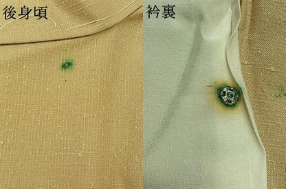 平和屋着物▽本場真綿絢結城紬 単衣 浅黄色 証紙付き 正絹 逸品 AAAY7274jh