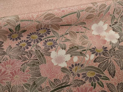 平和屋着物●訪問着 友禅 草花文 正絹 逸品 AAAY7335ck
