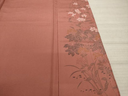 平和屋着物●訪問着 友禅 草花文 正絹 逸品 AAAY7335ck