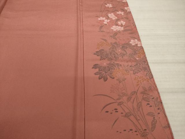 平和屋着物●訪問着 友禅 草花文 正絹 逸品 AAAY7335ck