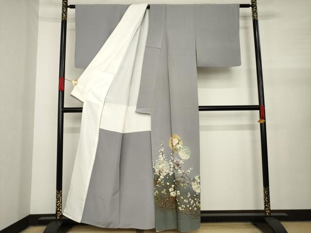 平和屋着物●豪華色留袖 駒刺繍 雪輪花文 金銀彩 正絹 逸品 AAAY7336ck