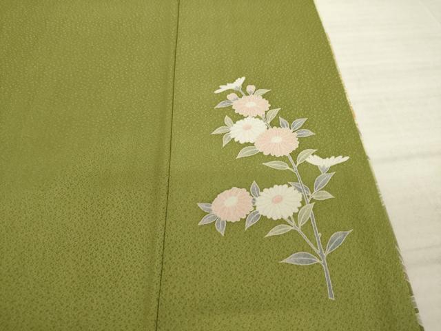 平和屋着物●訪問着　草花文　暈し染め　正絹　逸品　AAAY7345ck