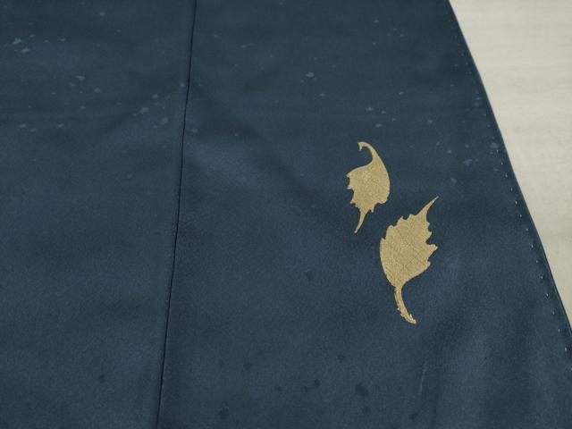 平和屋着物●訪問着 舞葉文 金銀彩 正絹 逸品 AAAY7363ck