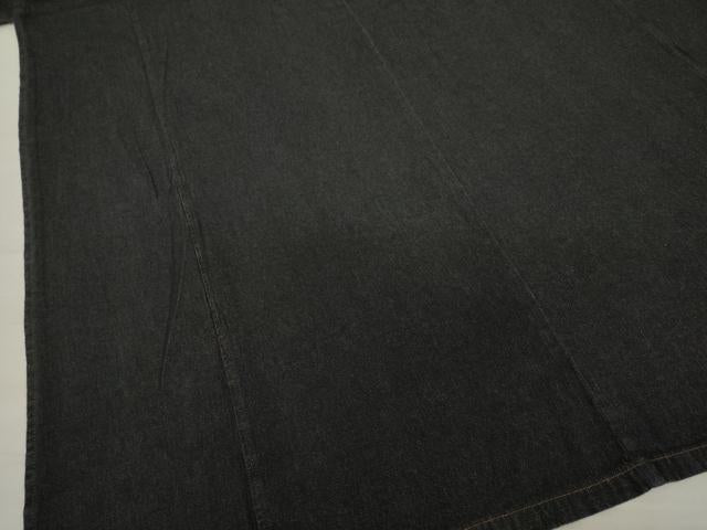 平和屋着物▽デニム着物 単衣 色無地 蝋色 綿 逸品 AAAY7371ck