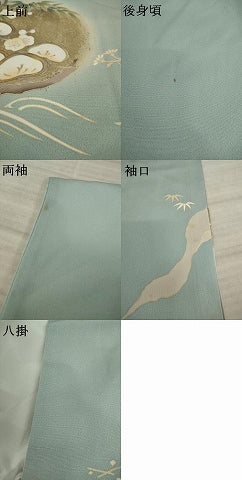 平和屋着物●訪問着　花丸松文　正絹　逸品　AAAY7373ck