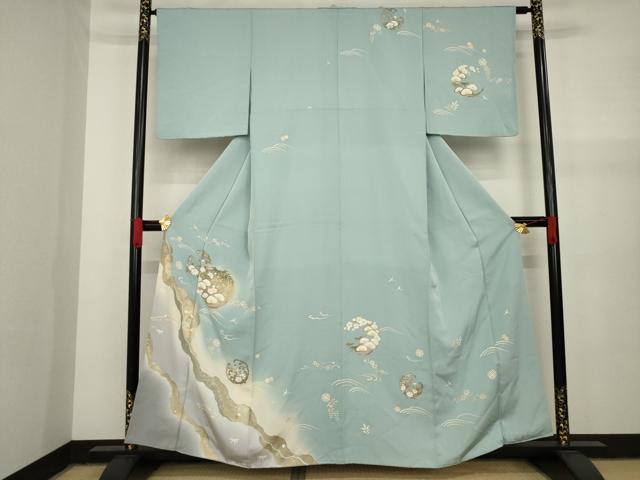 平和屋着物●訪問着　花丸松文　正絹　逸品　AAAY7373ck