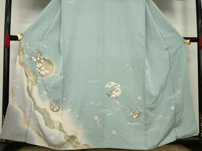 平和屋着物●訪問着　花丸松文　正絹　逸品　AAAY7373ck