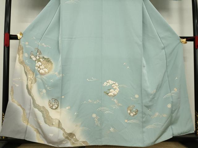 平和屋着物●訪問着　花丸松文　正絹　逸品　AAAY7373ck