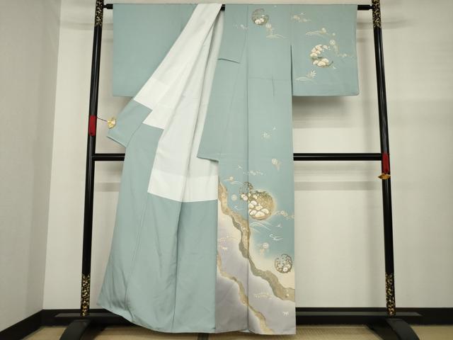 平和屋着物●訪問着　花丸松文　正絹　逸品　AAAY7373ck